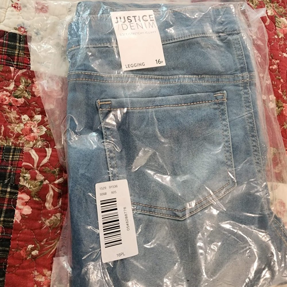 NWT Justice Denim Legging 16 Plus
